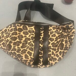 Charlotte Russe Leopard Print Bag with Black Accents
